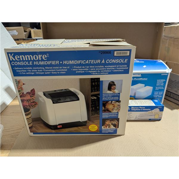 Kenmore Console Humidifier, Filters, and etc. Items (not Tested)