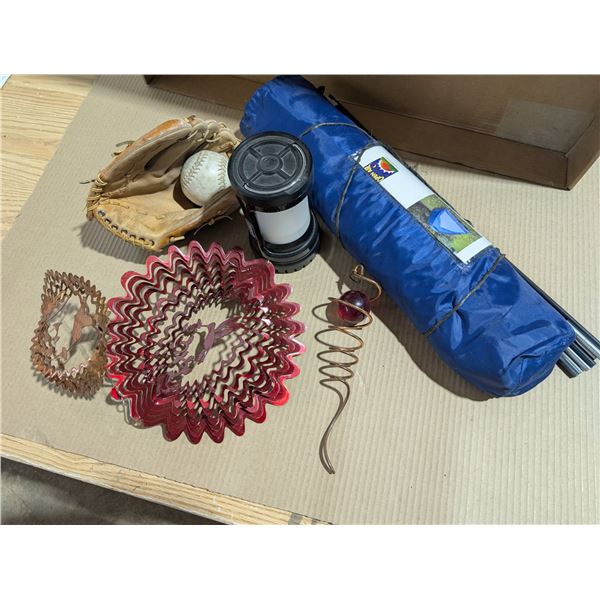 Lot of Summer Items (Tent, Coleman Lantern, Base Ball Glove/Ball and etc.)