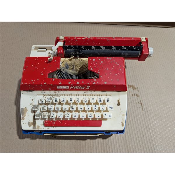 Vintage Sears Holiday III Type Writer (Condition as shown/Works)