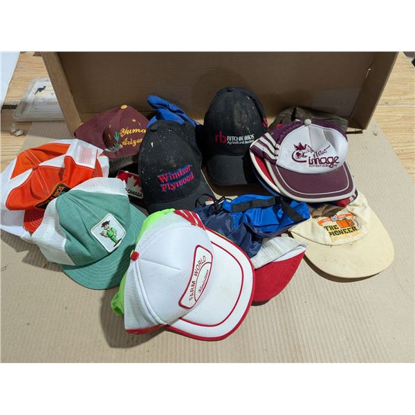 Box of Misc. Caps As Shown