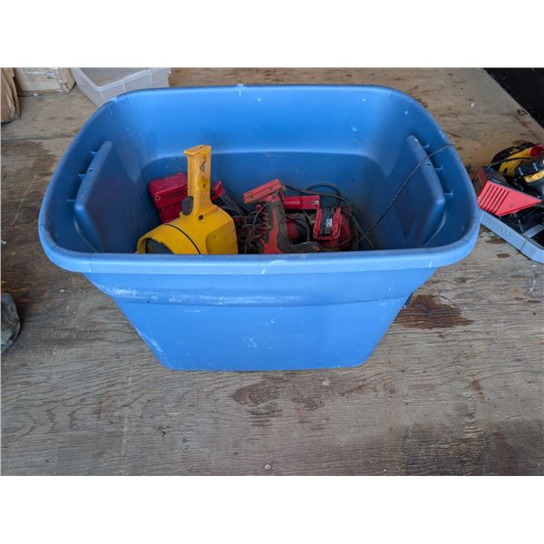 Storage Tub Full of Misc. tools (All Have Water Damage, and Non tested)