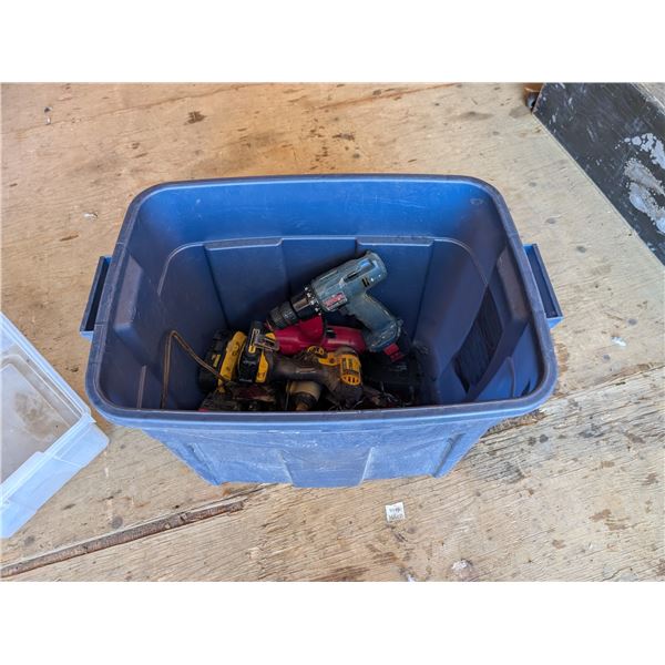 Storage Tub Full of Misc. tools (All Have Water Damage, and Non tested)