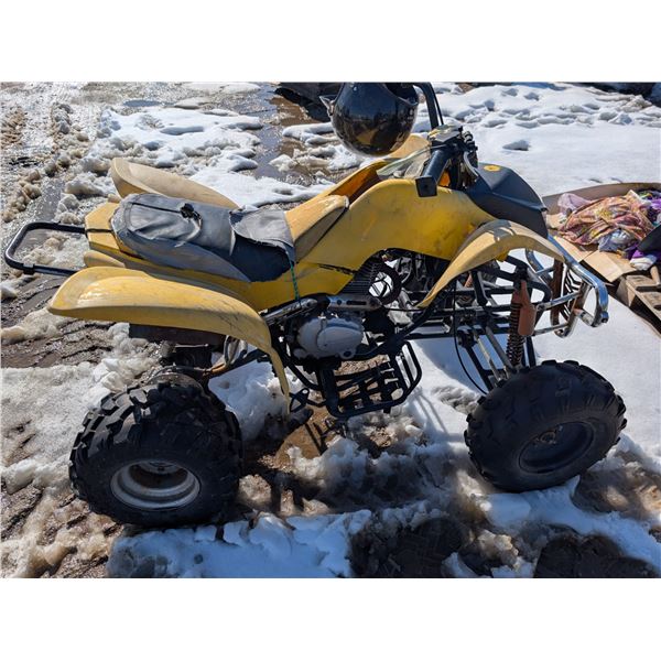 2007 Zhejiang Yongkang Easy Veichle.Co.LTD  Yellow Quad for Parts w/ Helmet (Does not Run)