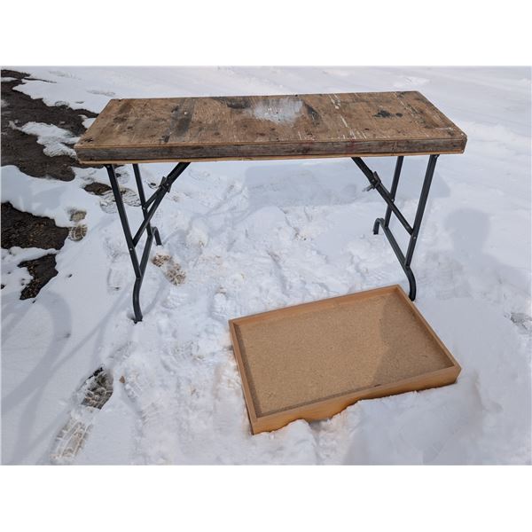 Wood Foldout Work Table 18"x48"x29"