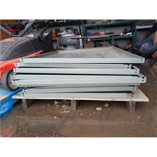 (9) Metal Shelfs 29"x35"