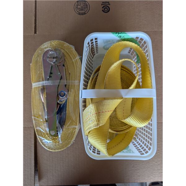 New In Package 2"x27'-Ratchet Strap and Extra Roll of Strap