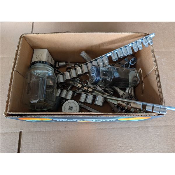 Box Of Nails, Screws, Sockets, and etc.