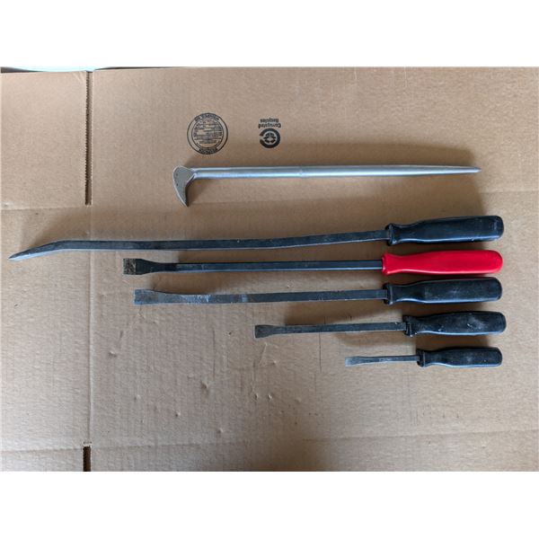 (5) Crowbars w/ Handles (From 24"-7" Length)