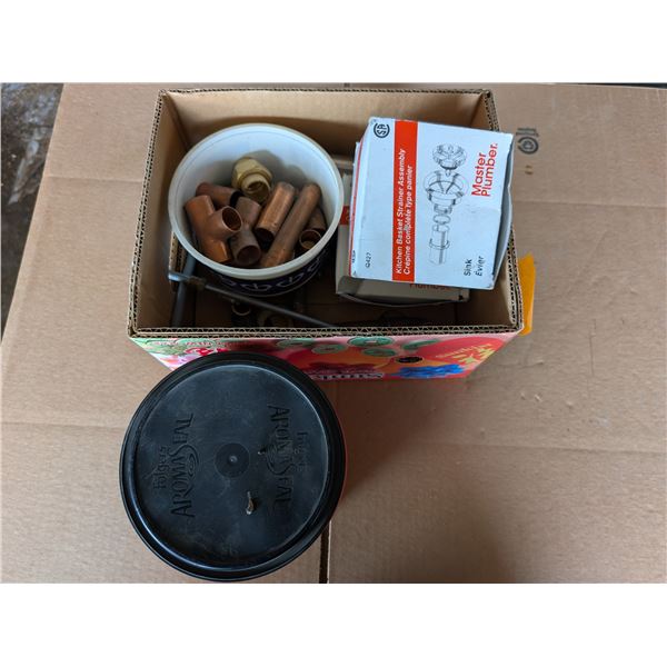 Box of Misc. Plumbing Related Items