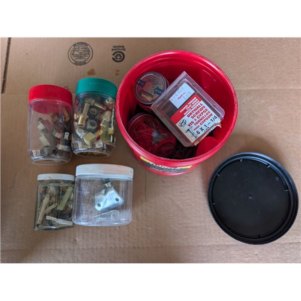 Box of Misc. Tool Parts (Nails, Screws, and etc.)