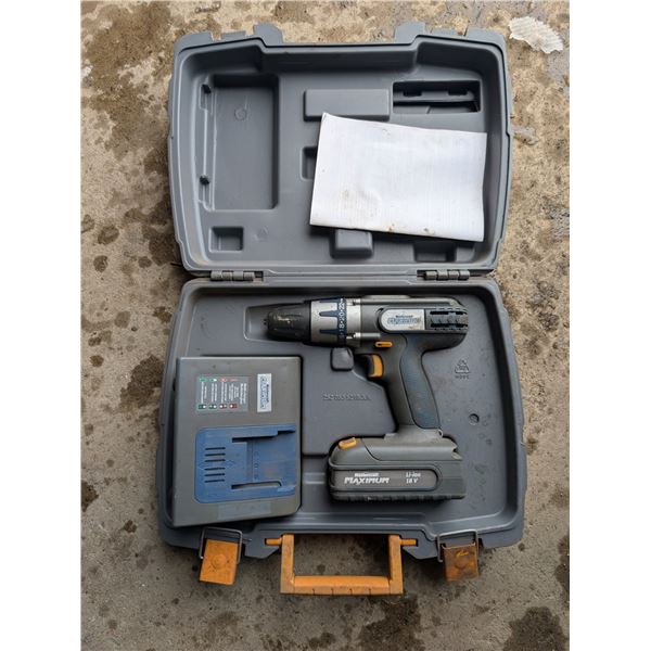 Master Craft Maximum 18V Cordless Drill w/ Case (Works)