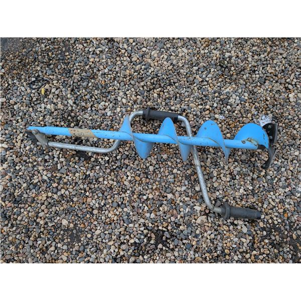 Vintage Folding Blue Hand Crank Ice Auger