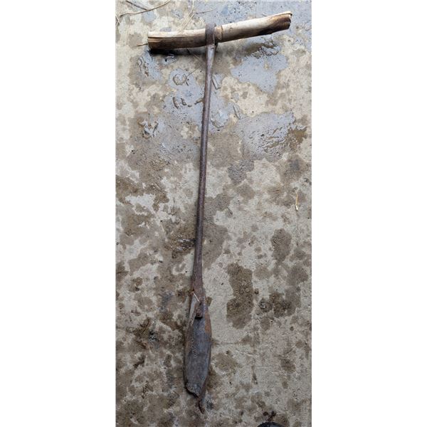 Vintage Deere BBQ Ice Auger w/ Hand Made wood Handle