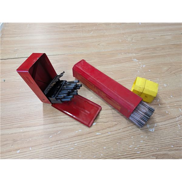 Lot of Welding Rods (NOT THE SAME AS SAID ON CONTAINER) and Drill Bits