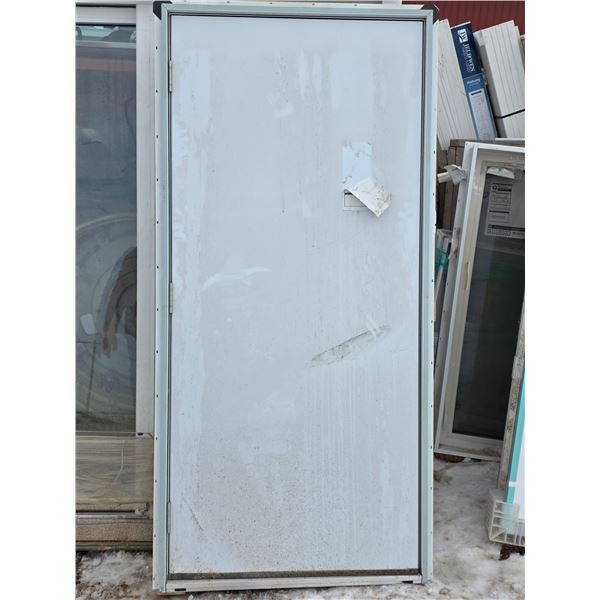 Interior/exterior framed door- 38" by 81.5"H- no spot cut for door locks