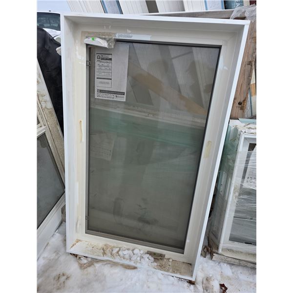 Commercial/ housing egress window with screen- all weather- 35" by 60"H