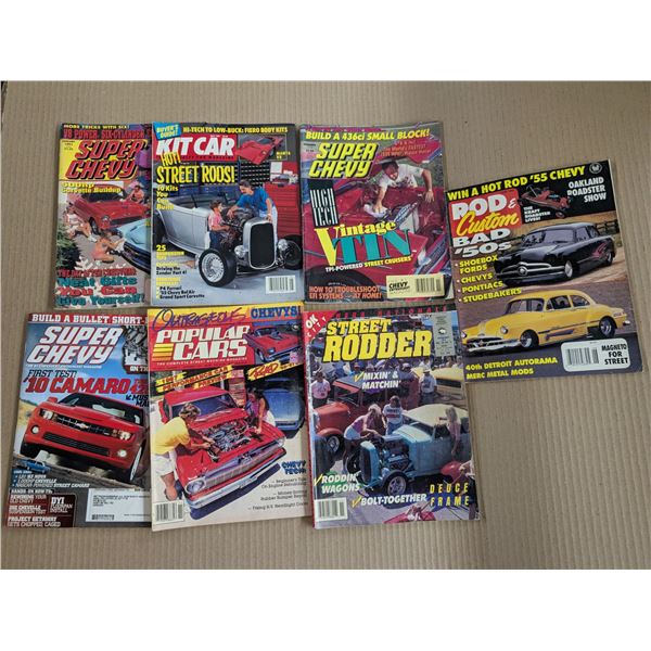 (7) Kit Car, Street Rodder, Super Chevy, and etc. Vintage Magazines