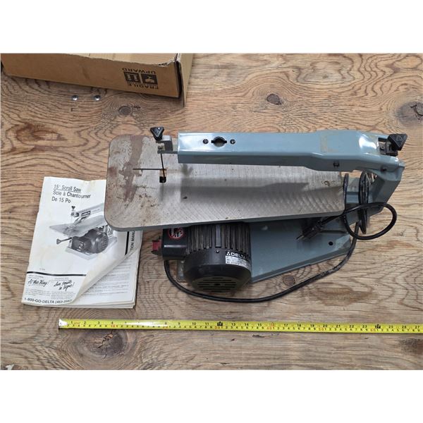 15" scroll saw with manual