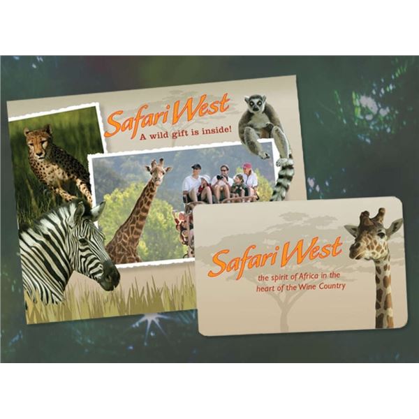 SAFARI WEST, UP CLOSE AND PERSONAL WITH WHITE RHINO — 2 ADULTS, 2 YOUTH