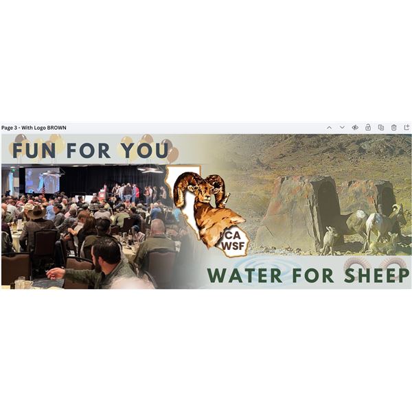 LIFE MEMBERSHIP, CALIFORNIA WILD SHEEP FOUNDATION W/ SILVER BUCKLE