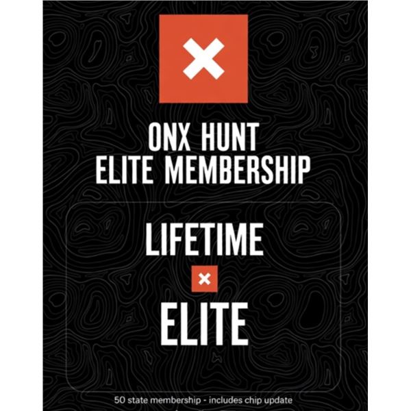 ELITE LIFE MEMBERSHIP, onX HUNT
