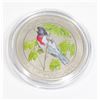 Image 3 : 2012 25 CENT BIRDS OF CANADA ROSE BREASTED GROSBEAK