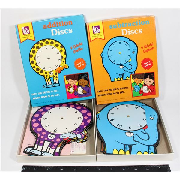 VINTAGE SUBTRACTION AND ADDITION CHILDREN'S DISCS