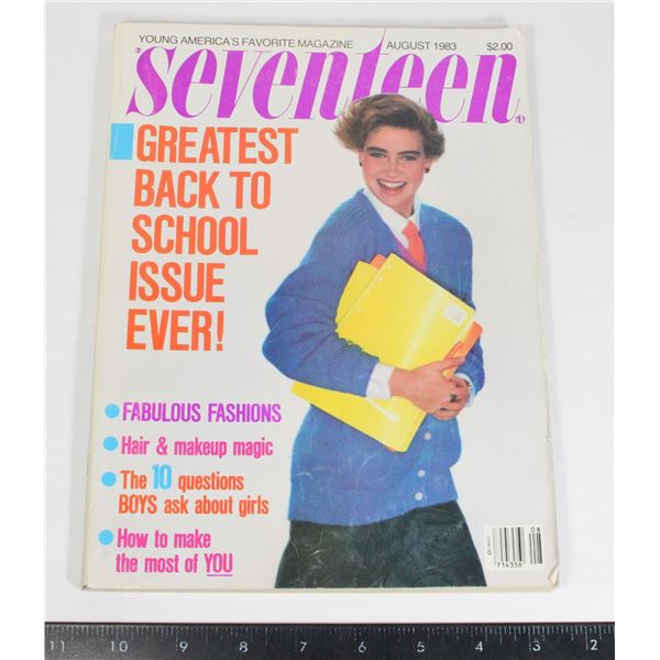 SEVENTEEN MAGAZINE AUGUST 1983