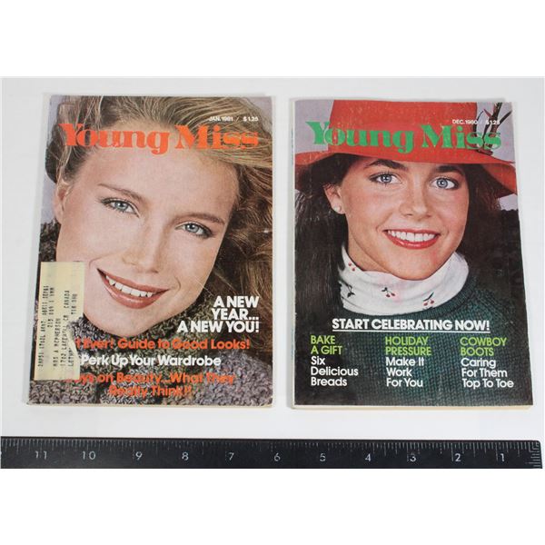 PAIR OF 1980s YOUNG MISS MAGAZINES