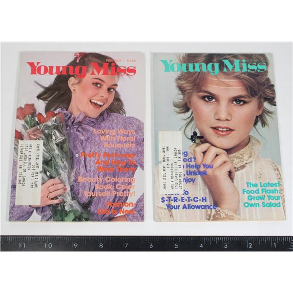 PAIR OF 1980s YOUNG MISS MAGAZINES