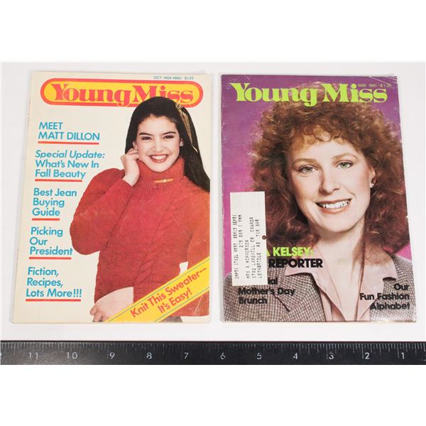 PAIR OF 1980s YOUNG MISS MAGAZINES