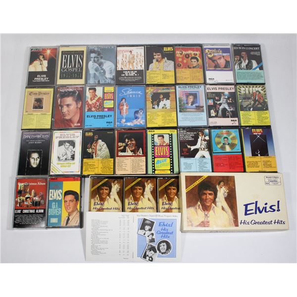 LARGE LOT OF ELVIS PRESLEY TAPE CASSETTES