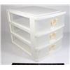 Image 1 : PLASTIC 3 DRAWER ORGANIZER(10" X 14")