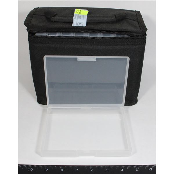*UNCLAIMED CARRYING CASE WITH PLASTIC CONTAINERS