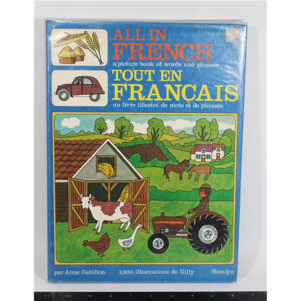 1975 FRENCH PICTURE BOOK WITH WORDS & PHRASES