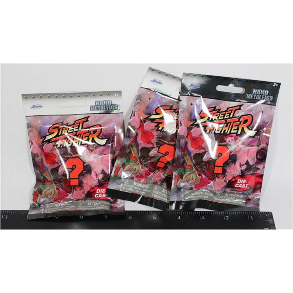 THREE NEW STREET FIGHTER DIE CAST FIGURES