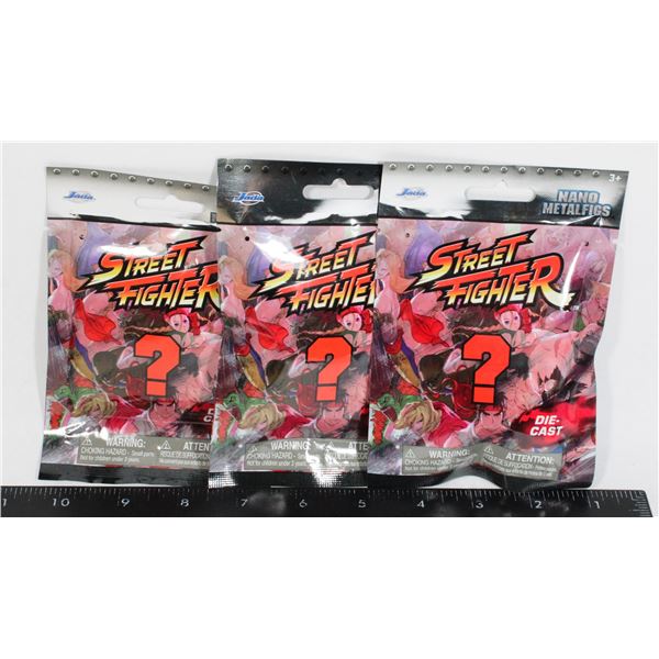 THREE NEW STREET FIGHTER DIE CAST FIGURES