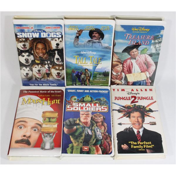 BUNDLE OF KIDS VHS TAPES IN CLAMSHELL CASES DISNEY