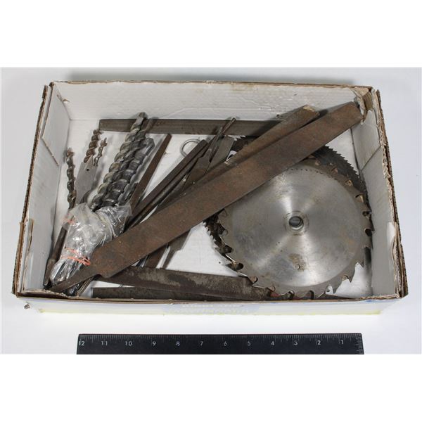 *UNCLAIMED COLLECTION OF TOOLS SAW BLADES