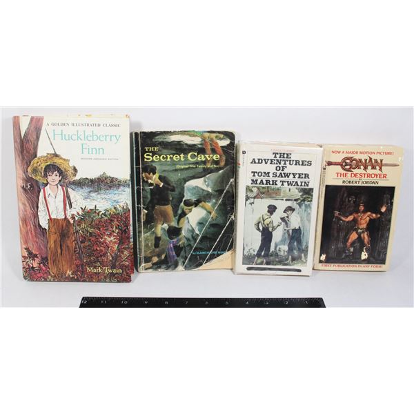 BUNDLE OF VINTAGE BOOKS INCLUDING MARK TWAIN