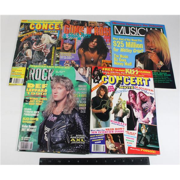 BUNDLE OF 5 VINTAGE ROCK/METAL MAGAZINES
