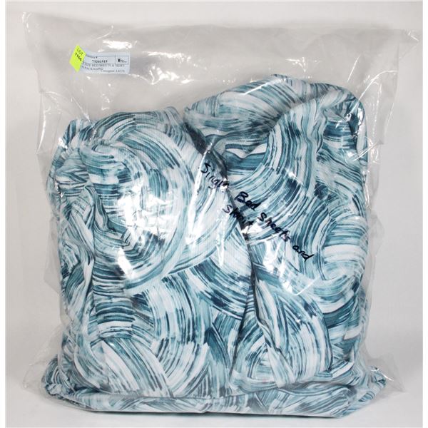 SINGLE SIZE BED SHEETS & SKIRT LIKE NEW