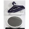 Image 1 : LAZY SUSAN, CLOTHES HANGERS, BASKET