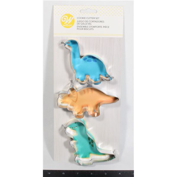 NEW WILTON DINOSAUR SHAPE COOKIE CUTTER SET