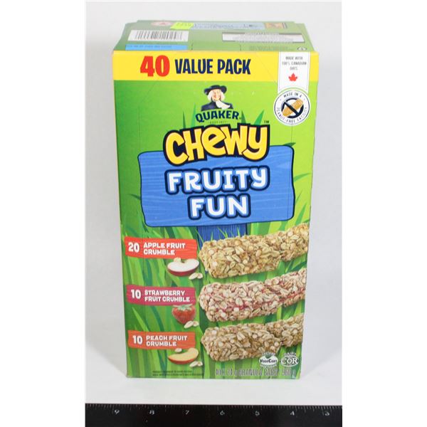 40 VALUE PACK QUAKER CHEWY FRUITY FUN (40 X 24G)