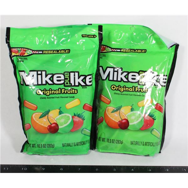 TWO PACKAGES MIKE & IKE CANDY 283 G EACH BAG