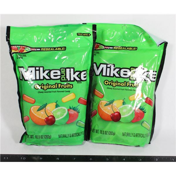 TWO PACKAGES MIKE & IKE CANDY 283 G EACH BAG