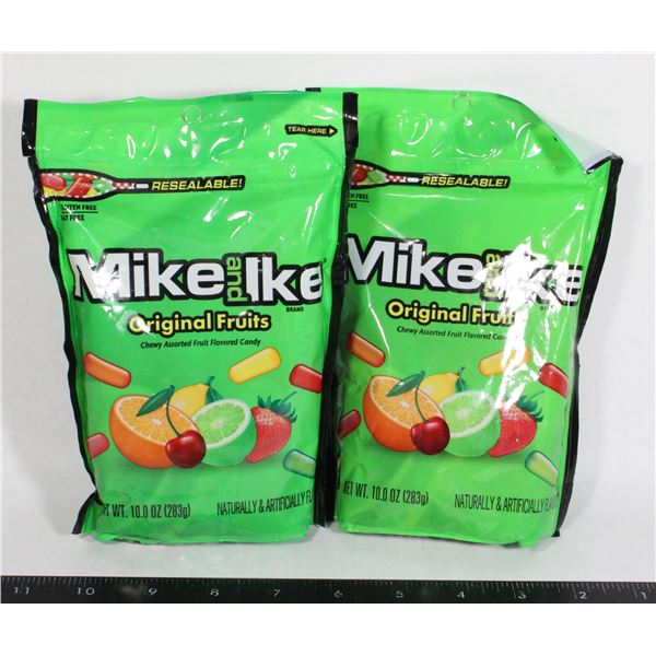 TWO PACKAGES MIKE & IKE CANDY 283 G EACH BAG