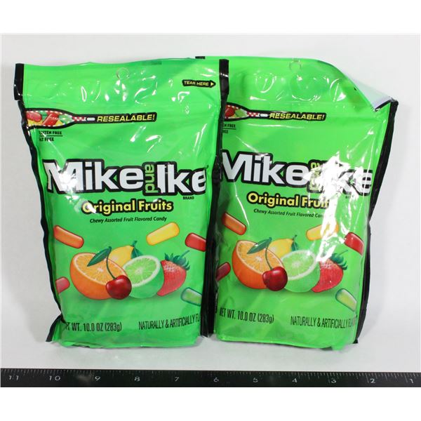 TWO PACKAGES MIKE & IKE CANDY 283 G EACH BAG