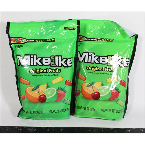 TWO PACKAGES MIKE & IKE CANDY 283 G EACH BAG